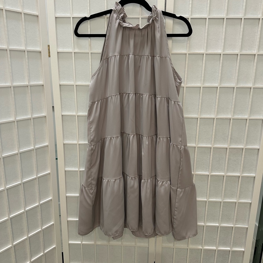 Elegant Tiered Halter Dress